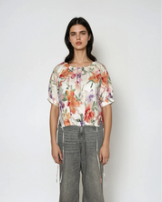 Bluse Luzie in white print