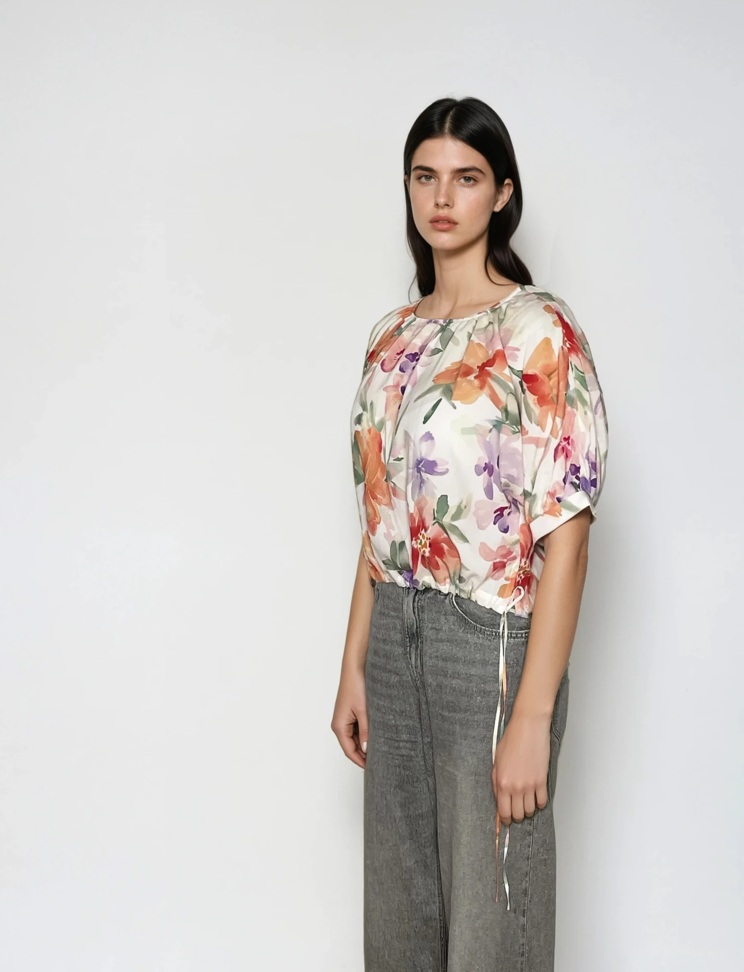 Bluse Luzie in white print