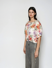 Bluse Luzie in white print