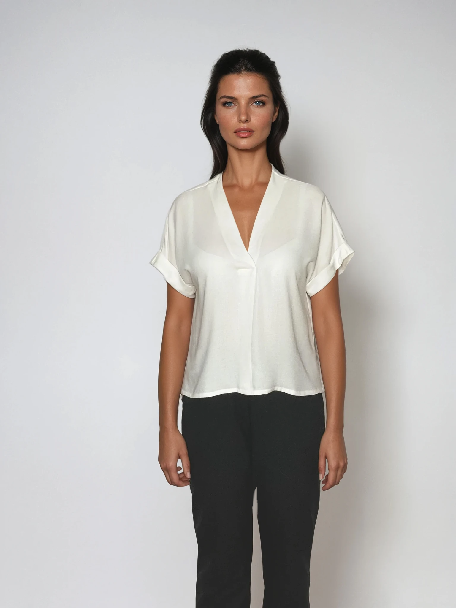 oversized Blusentop - white