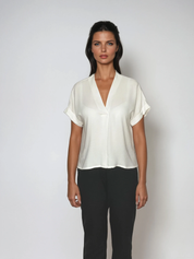 oversized Blusentop - white