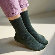 Lurex Socken - dark green
