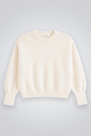 Femininer Alpaka Pullover - offwhite