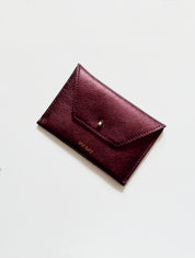 Tiny Envelope - metallic burgundy