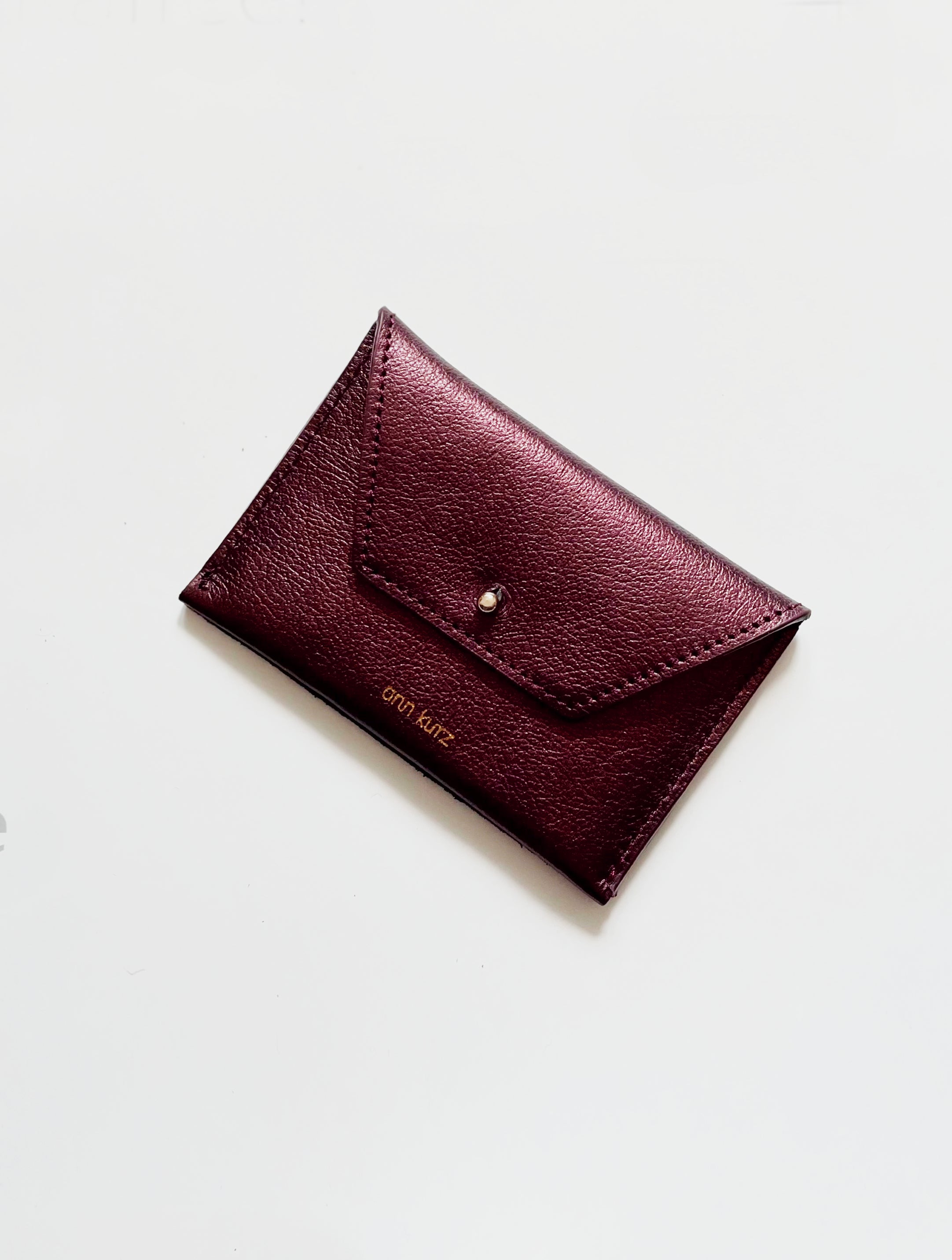 Tiny Envelope - metallic burgundy