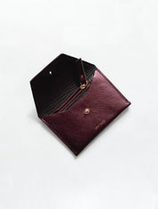 Tiny Envelope - metallic burgundy