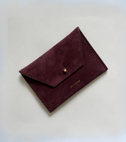 Tiny Envelope - suede burgundy