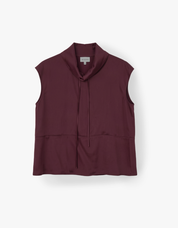 lässige Bluse aus Cupro-Mix - burgundy