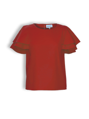 Bluse Frilli in chili red