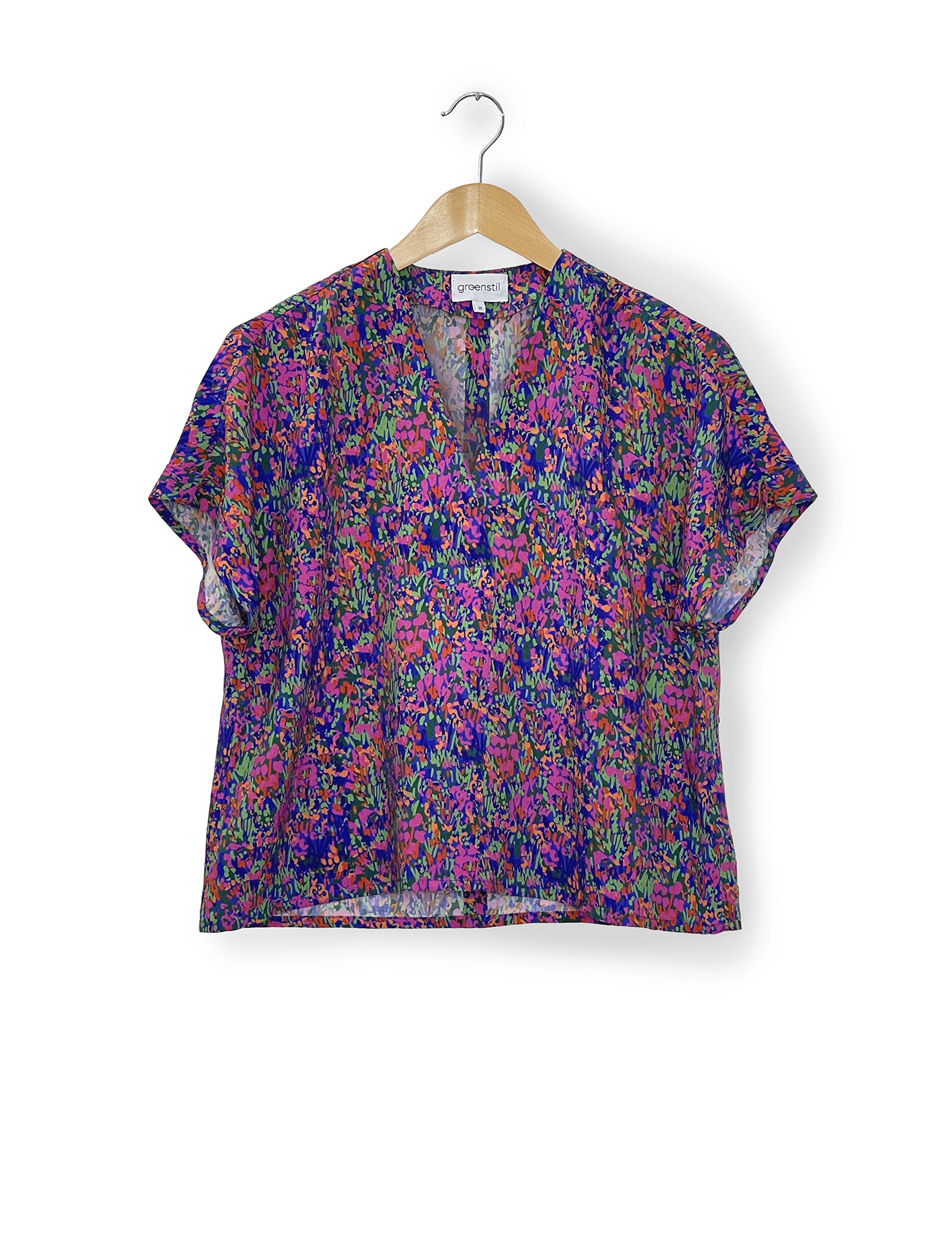 oversized blouse top - black