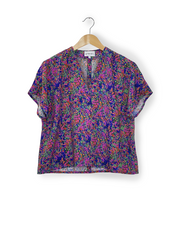 oversized blouse top - black