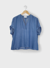 oversized blouse top - black