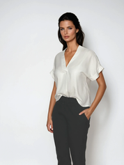 oversized Blusentop - white