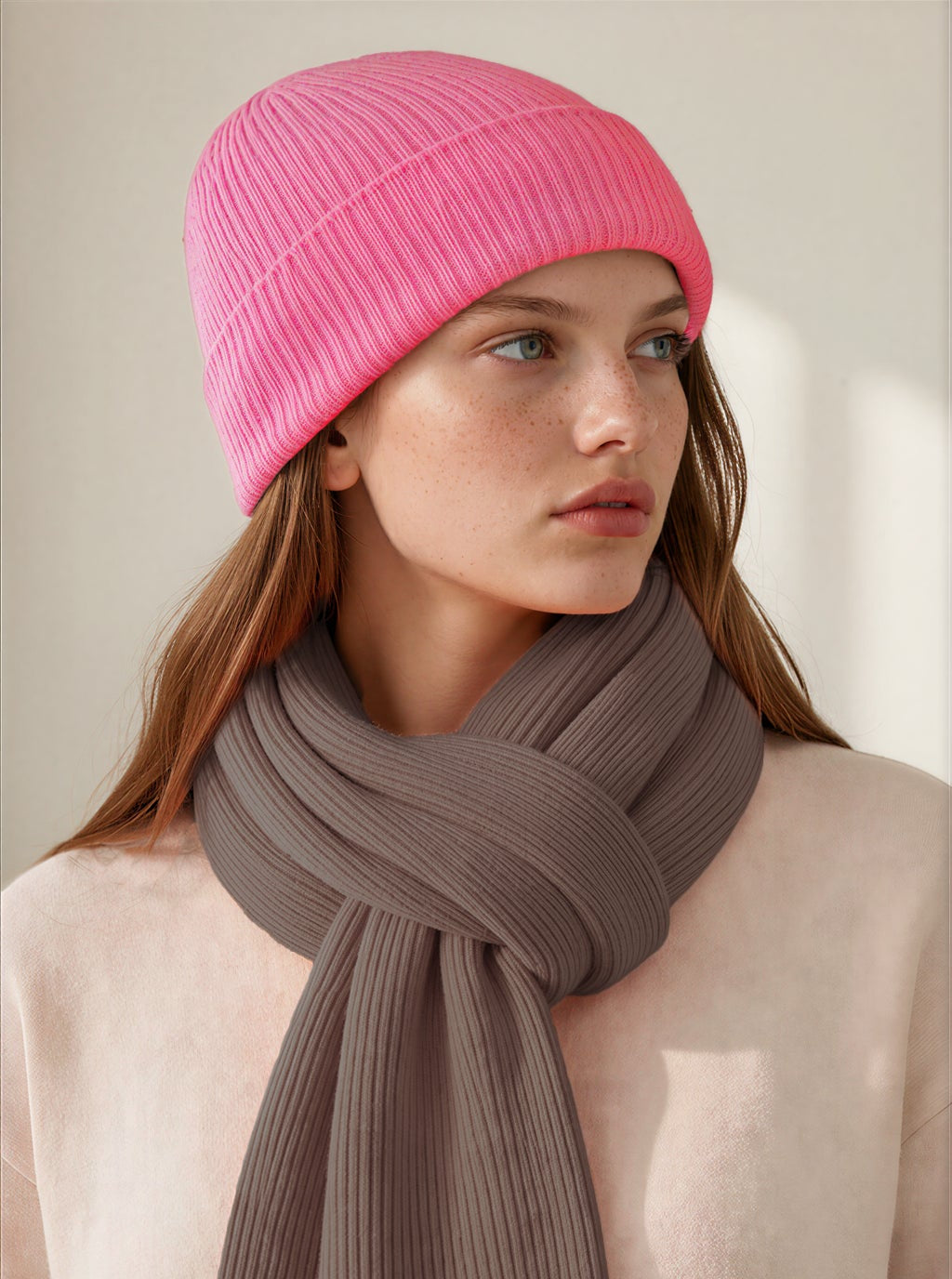 COMING SOON:  Modische Mütze aus Cashmere-Mix - chamallow