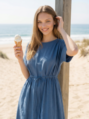 Midi Dress aus reinem Tencel™ in blue denim