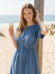 Midi Dress aus reinem Tencel™ in blue denim