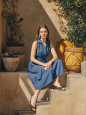 Wickelkleid in blue denim