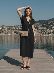 Kleid Masira aus Leinen-Mix - black