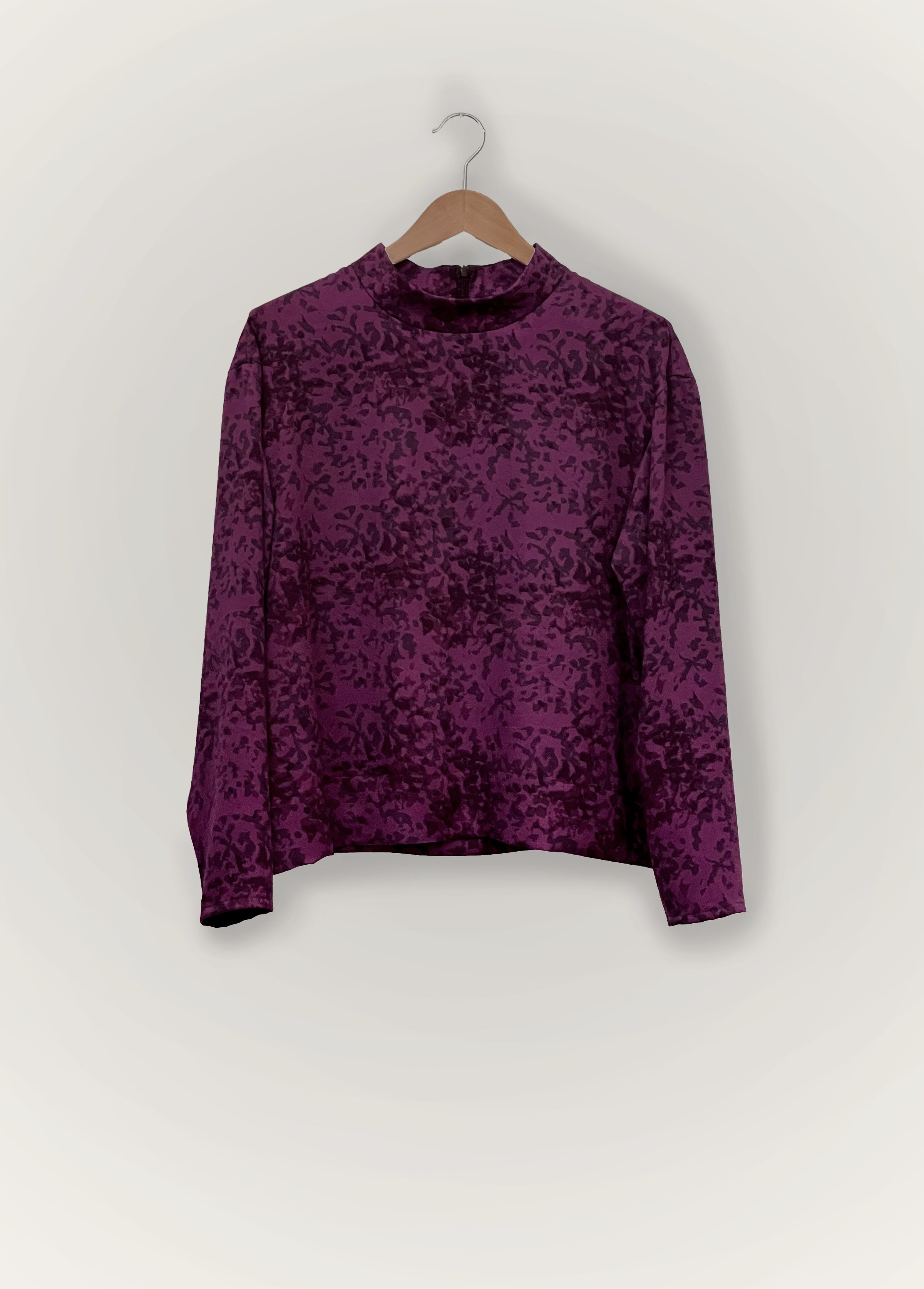 moderne Bluse mit Stehkragen - Farbe iris