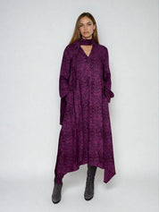 fließendes Kleid mit Schluppe - Farbe iris