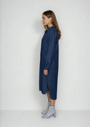 Hemdblusenkleid in dark denim
