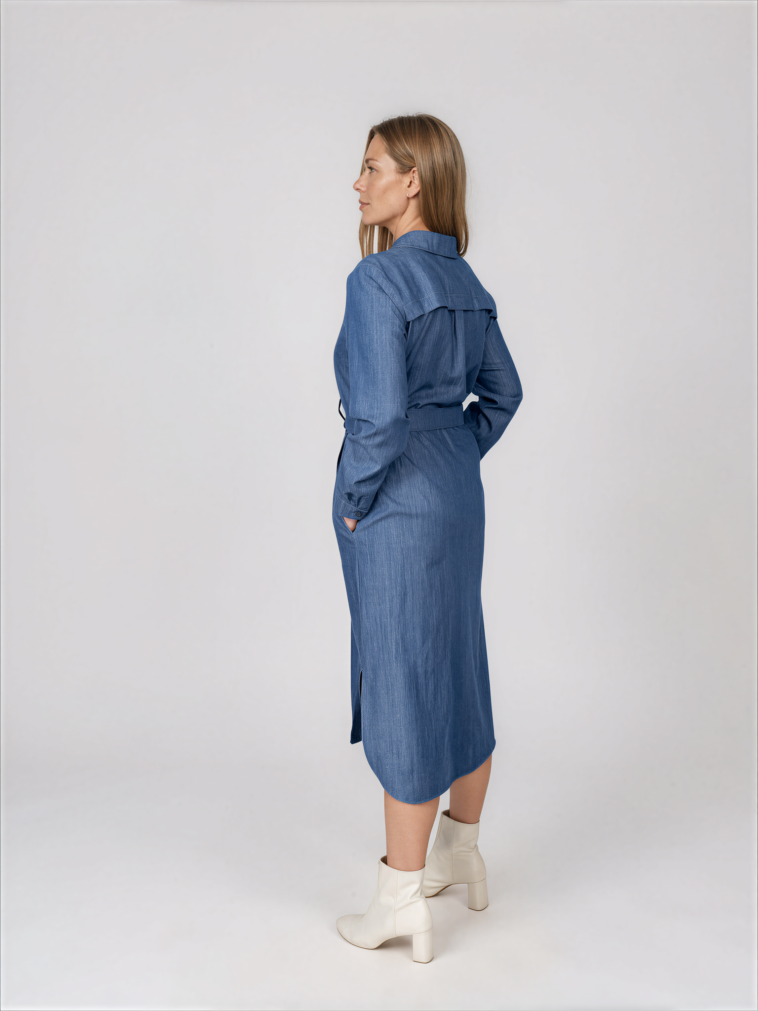 Hemdblusenkleid in blue denim