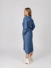 Hemdblusenkleid in blue denim