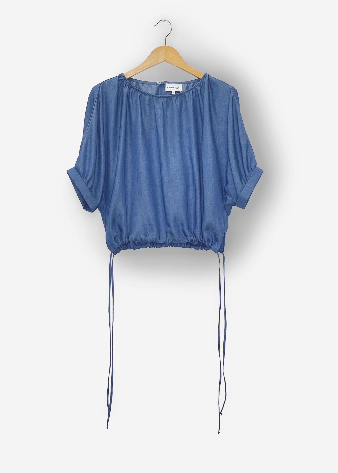 luftiges Blusentop in blue denim