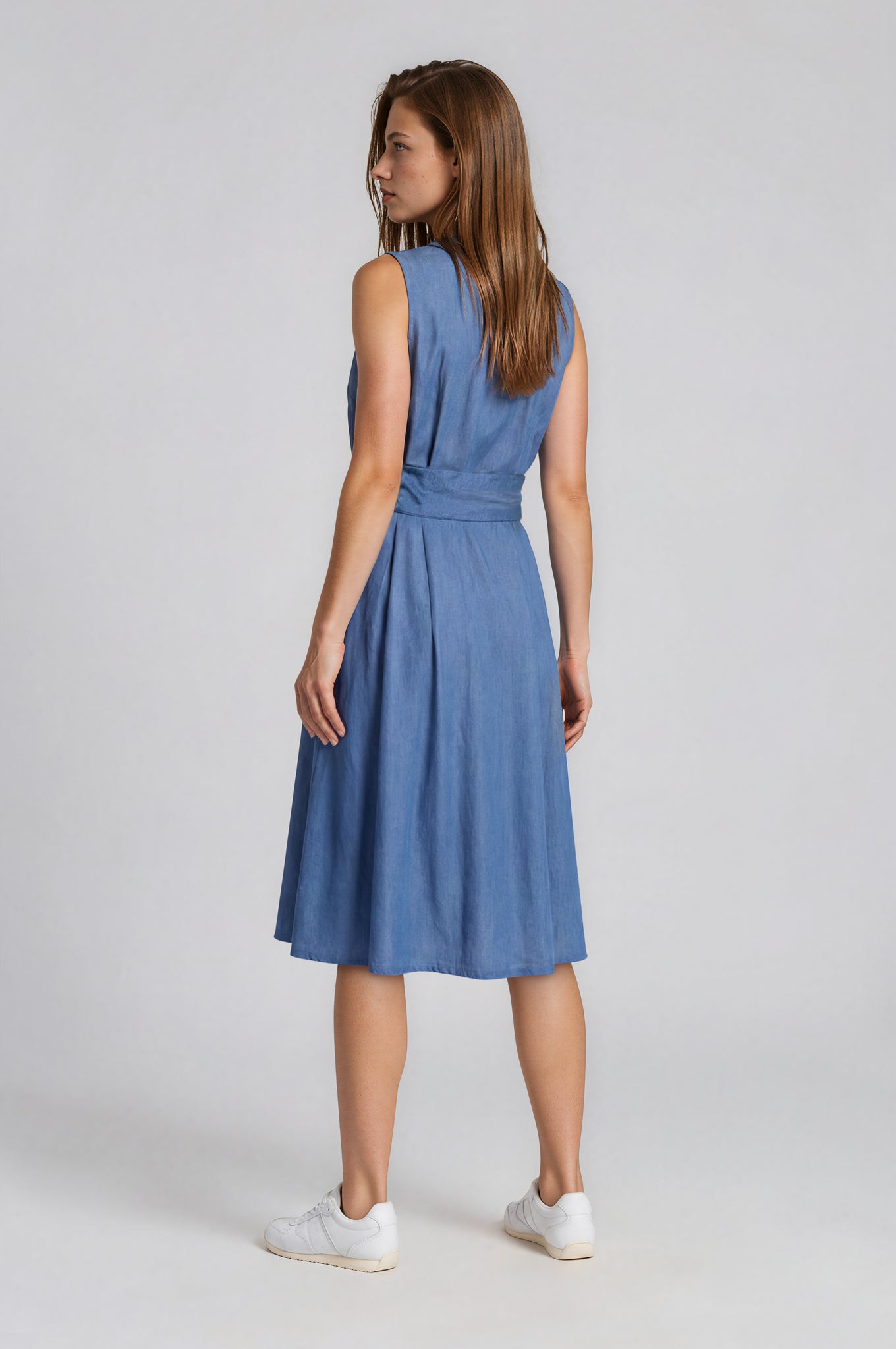 Wickelkleid in blue denim