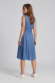 Wickelkleid in blue denim