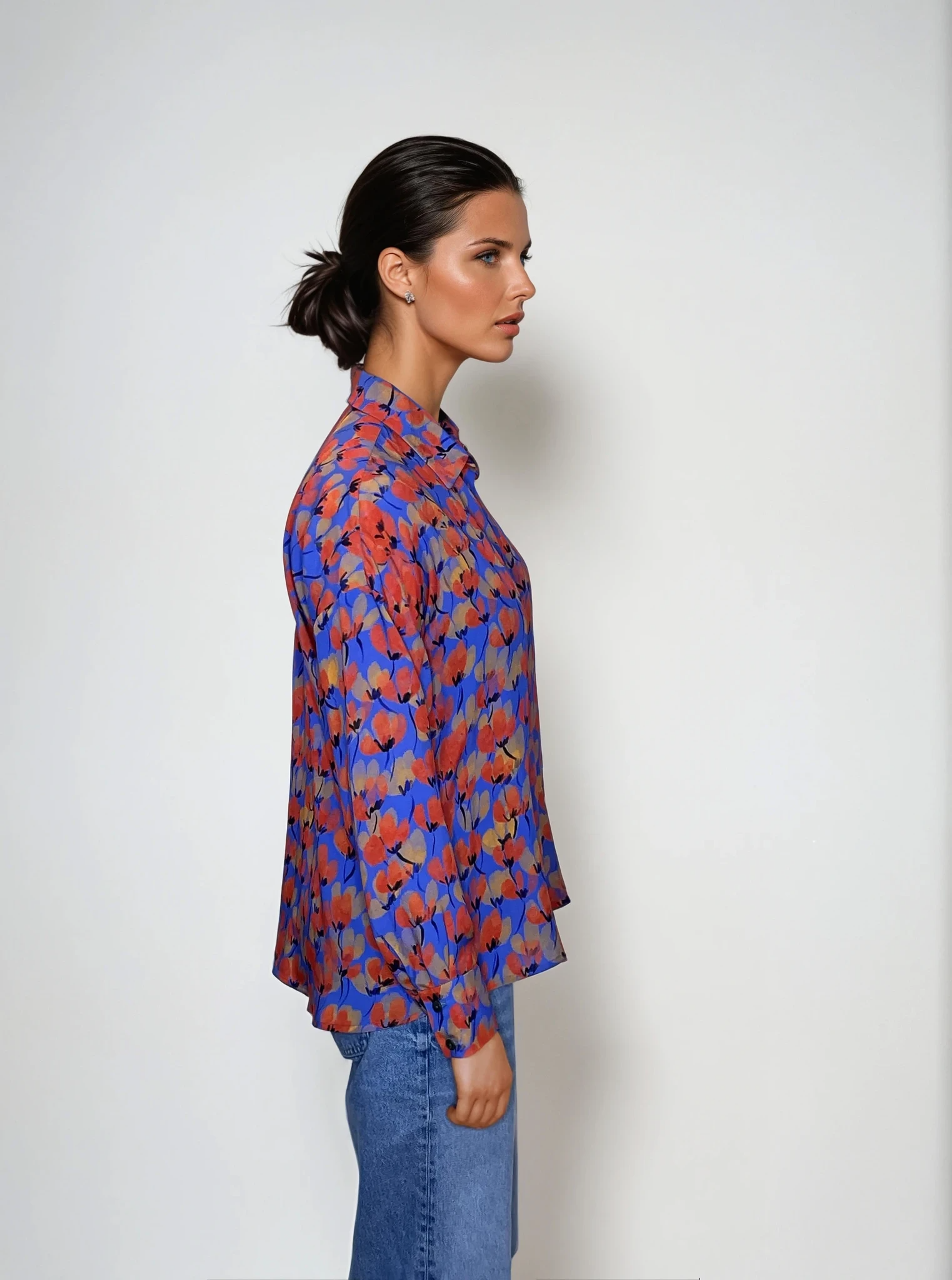 Bluse Raza in poppy print