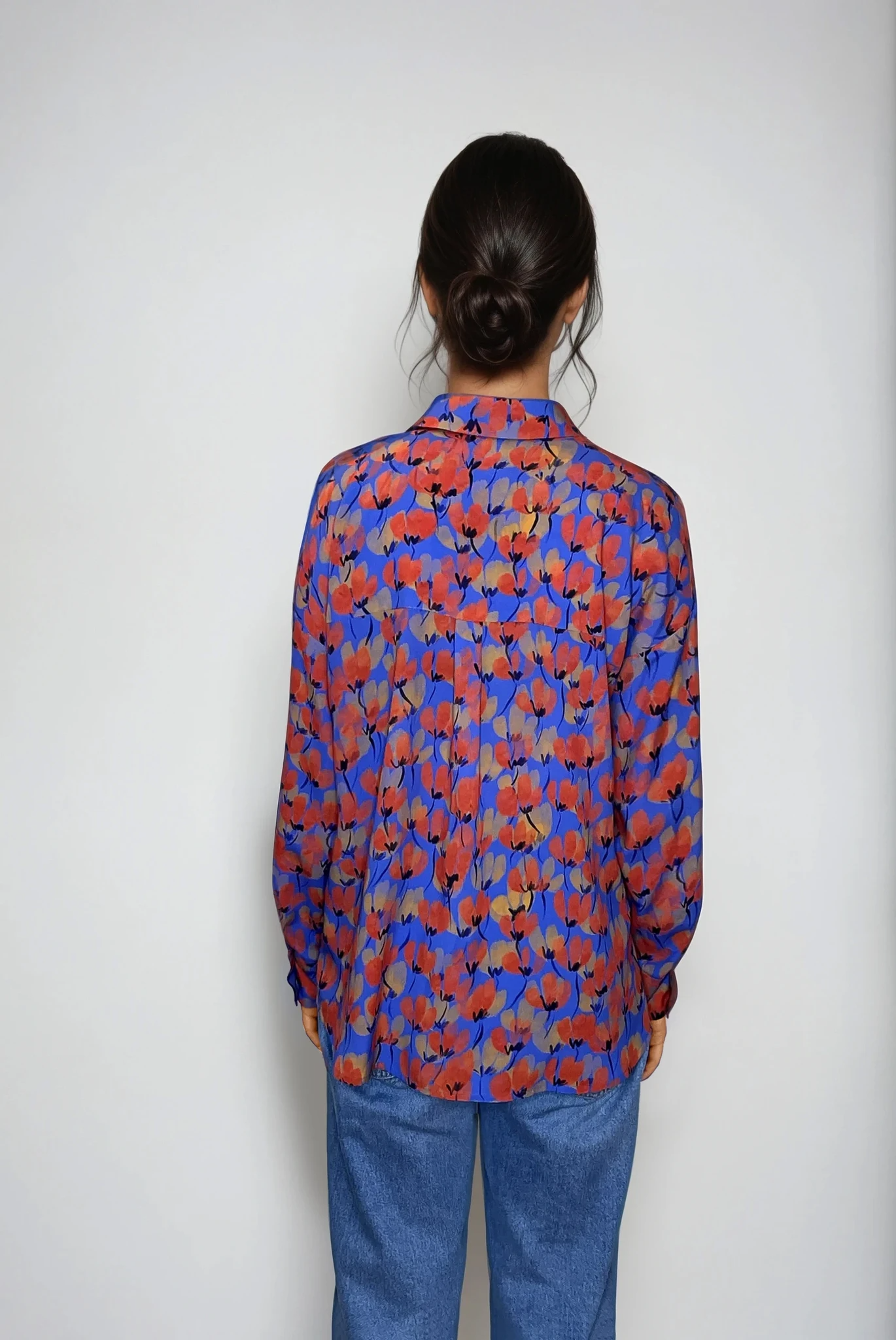 Bluse Raza in poppy print