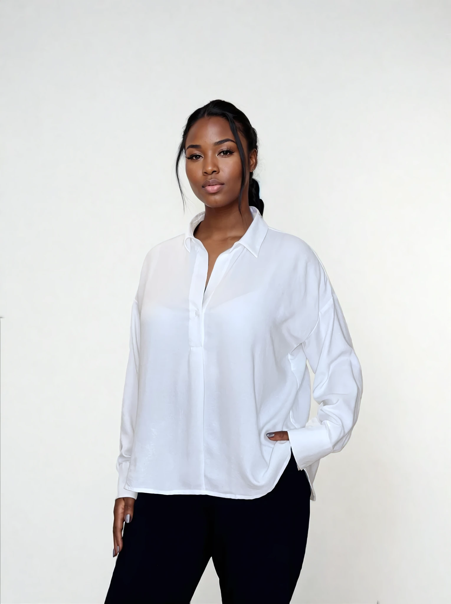 Bluse Raza in white