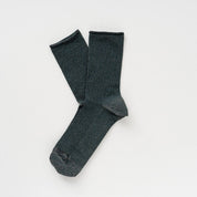 Lurex Socken - dark green