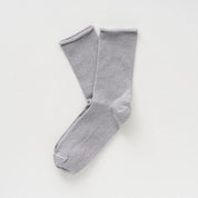 Lurex Socken - light grey