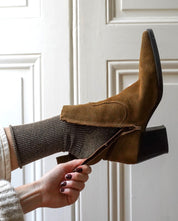 Lurex Socken - caramel