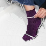 Lurex Socken - purple