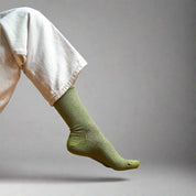 Lurex Socken - olive green