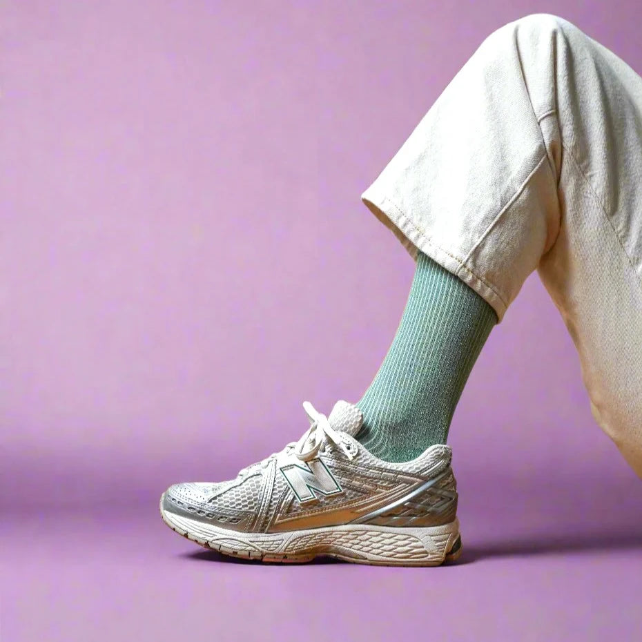 Lurex Socken - mint green