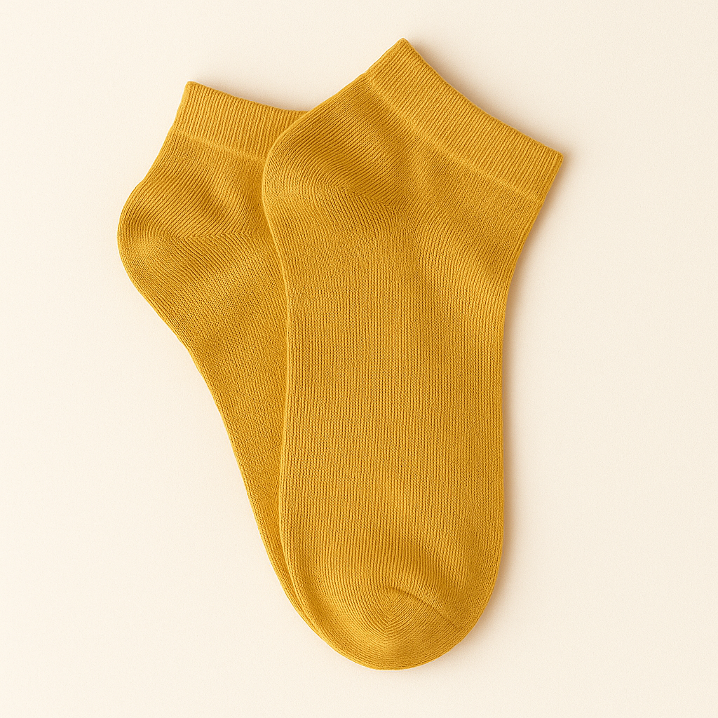 kurze Socken - golden yellow