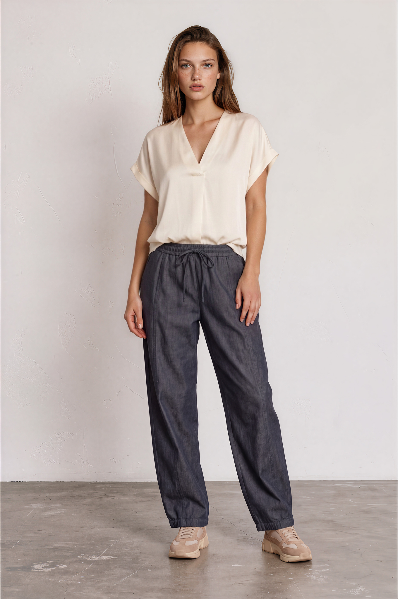 oversized Blusentop aus Ecovero™  - vanilla white