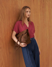 oversized blouse top - black
