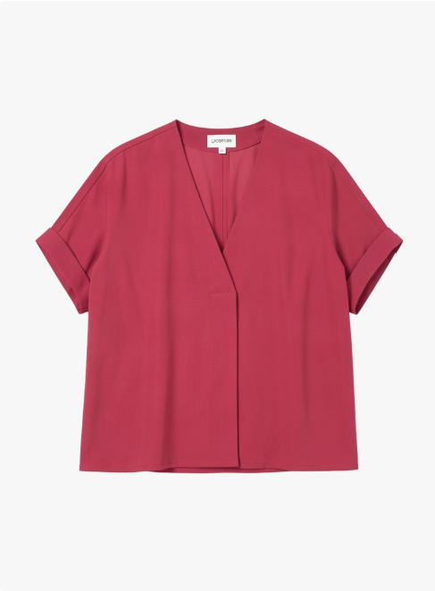oversized blouse top - black