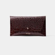Mini Envelope - croco print burgundy