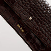 Mini Envelope - croco print burgundy