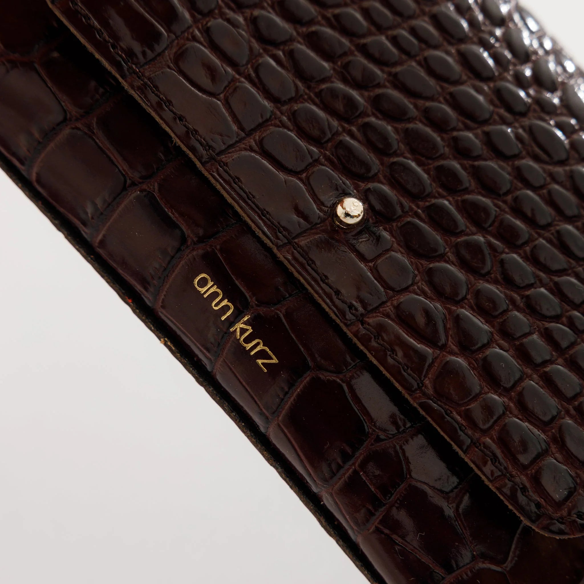 Mini Envelope - croco print burgundy