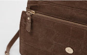 Phone Bag Medium - croco suede mocha