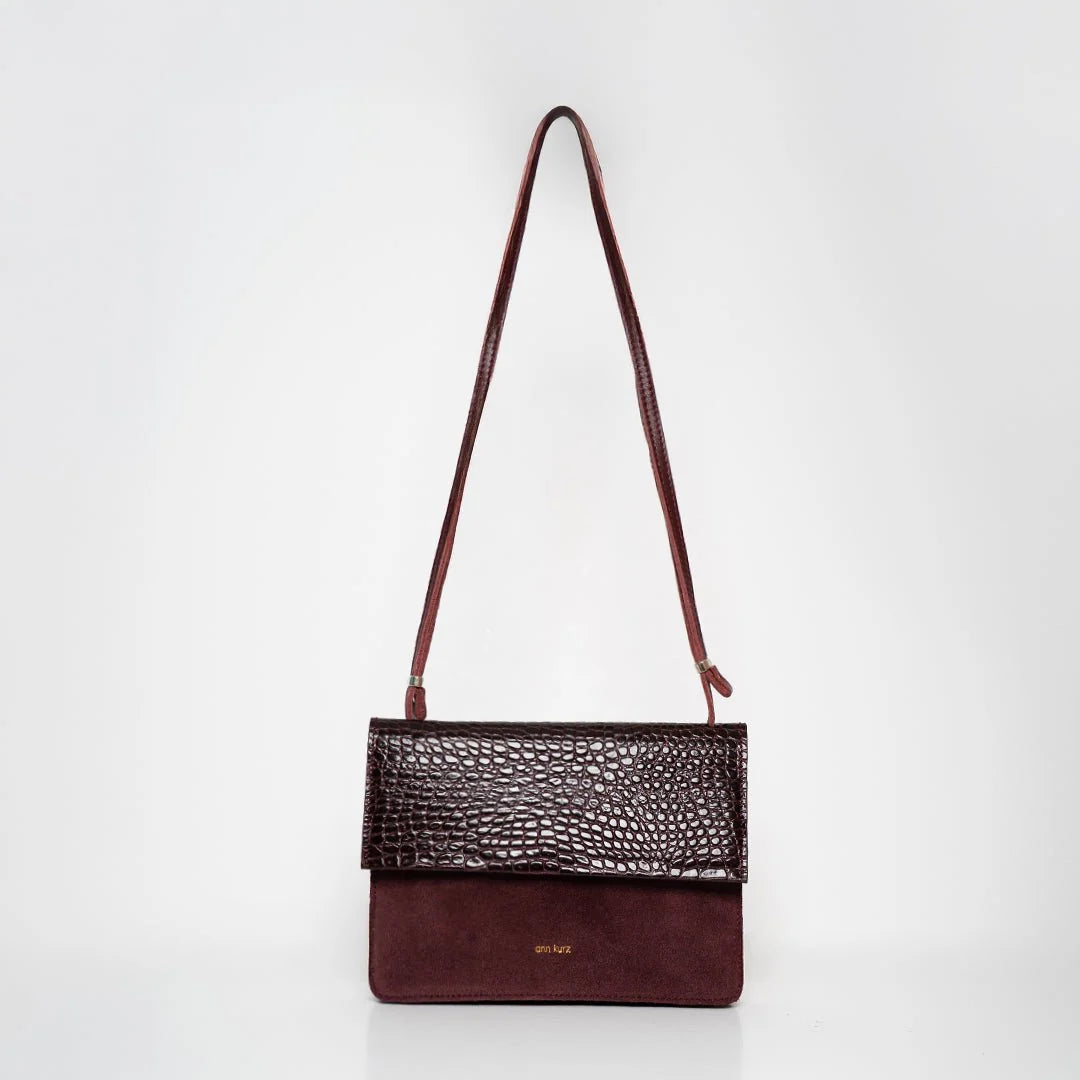 Phone Bag Medium - mix croco burgundy