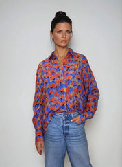 Bluse Raza in poppy print