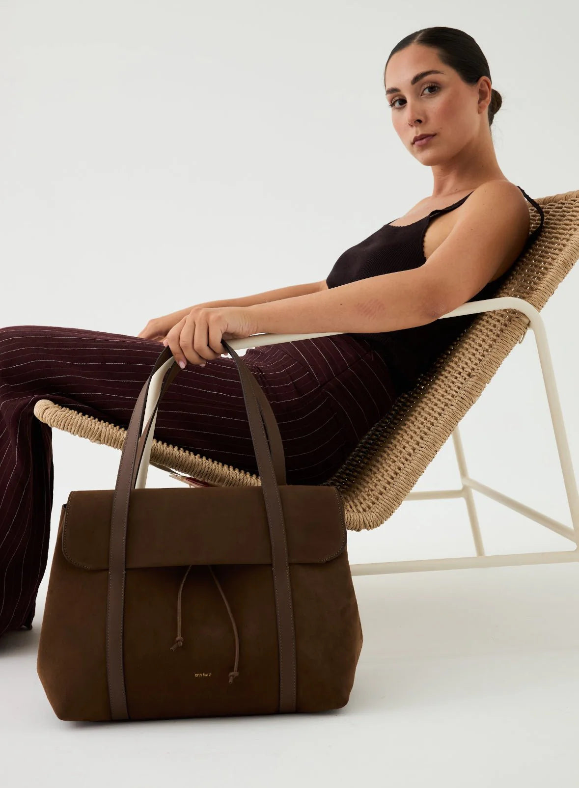 Leather Shopper - fango